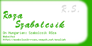 roza szabolcsik business card